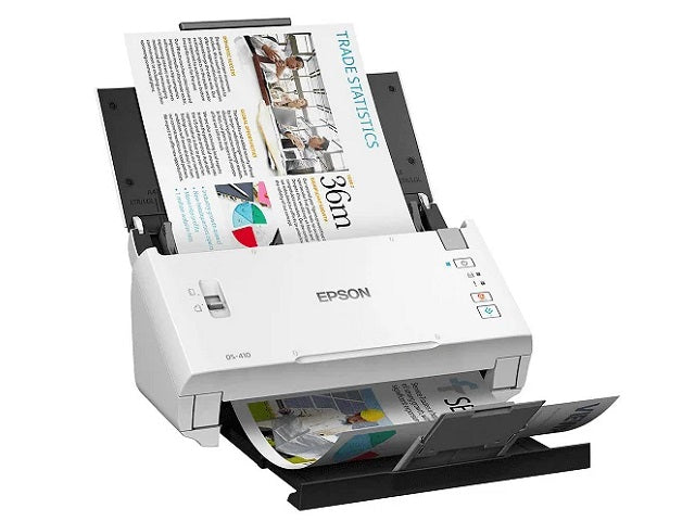 Epson WorkForce DS-410 - Escáner de documentos - Sensor de imagen de contacto (CIS) - a dos caras - Letter - 600 ppp x 600 ppp - hasta 26 ppm (mono) / hasta 26 ppm (color) - Alimentador automático de documentos (ADF) (50 hojas) - hasta 3000 exploraciones