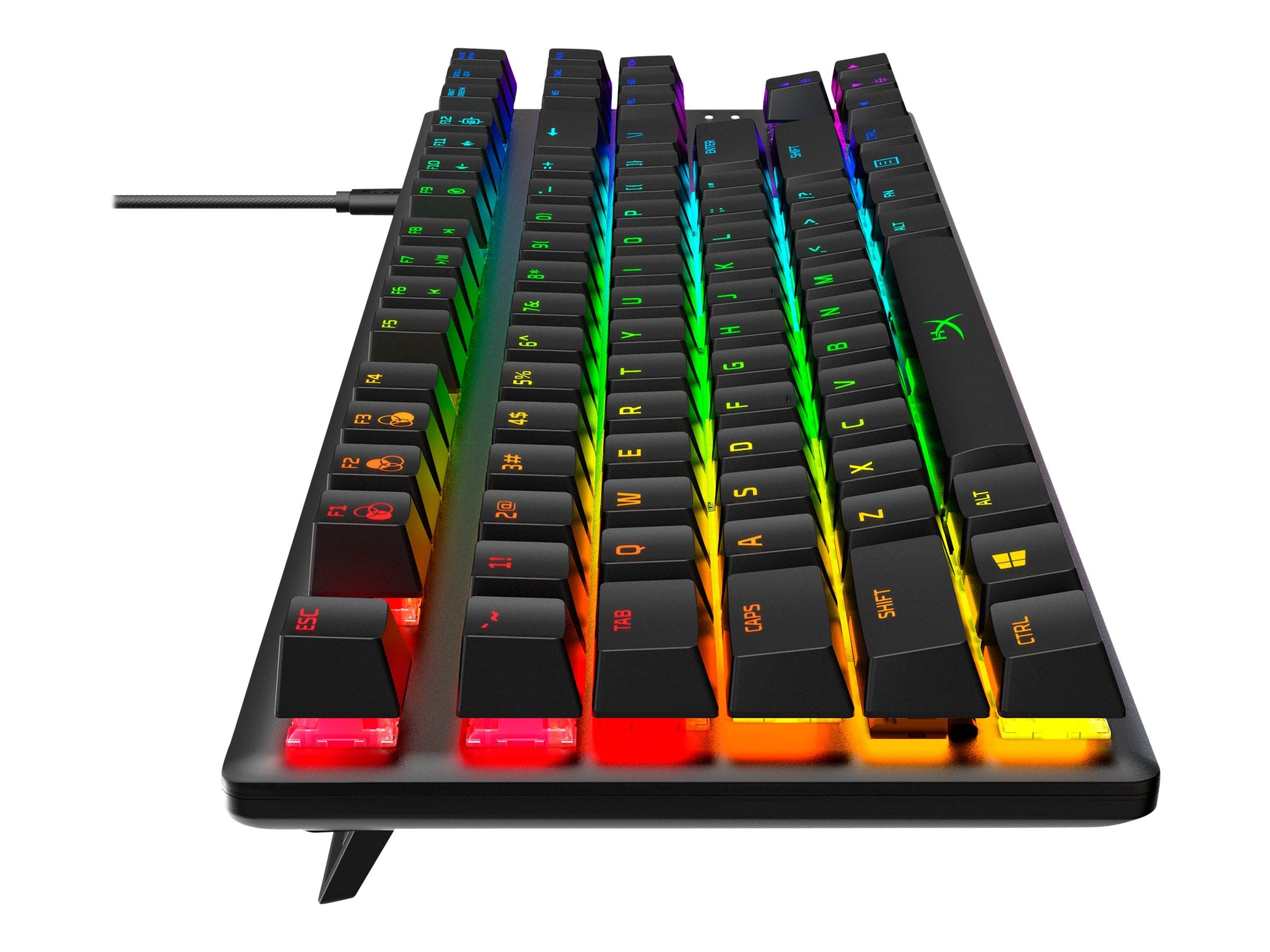 HyperX Alloy Origins Core - Teclado - retroiluminación - USB-C - QWERTY - EE. UU. - interruptor: HyperX Red - negro-11