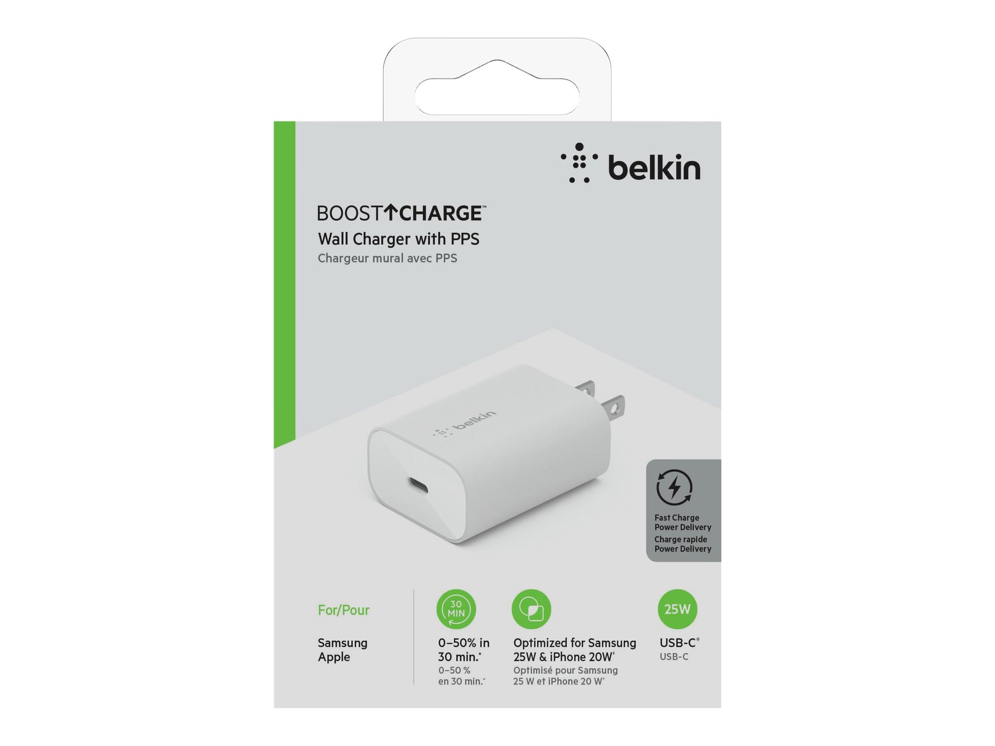 Belkin - - 25 vatios - PD 3.0 (24 pin USB-C) - Estados Unidos-6