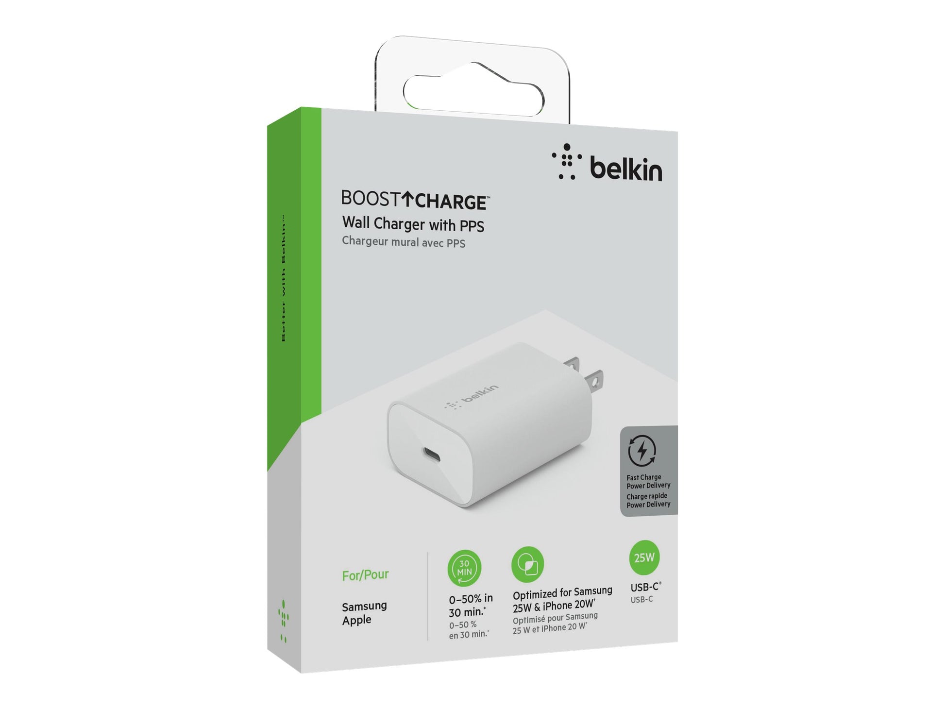 Belkin - - 25 vatios - PD 3.0 (24 pin USB-C) - Estados Unidos-1
