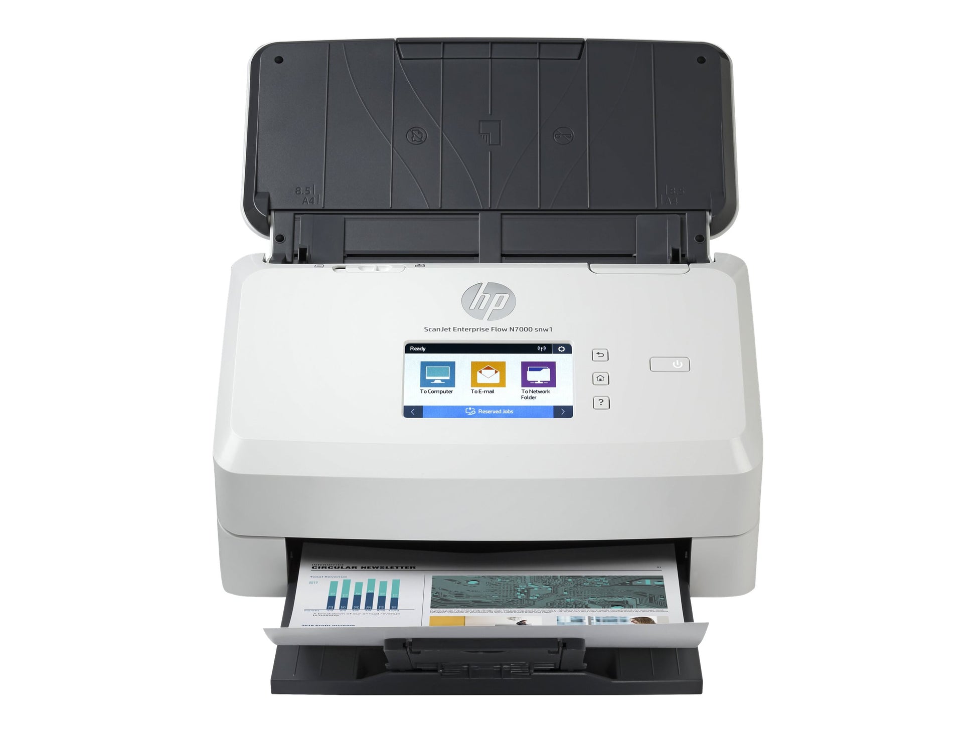 HP ScanJet Enterprise Flow N7000 snw1 - Escáner de documentos - CMOS / CIS - a dos caras - 216 x 3100 mm - 600 ppp x 600 ppp - hasta 75 ppm (mono) / hasta 75 ppm (color) - Alimentador automático de documentos (ADF) (80 hojas) - hasta 7500 exploraciones po-7