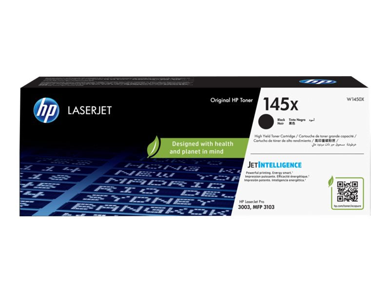 HP 145X - Alto rendimiento - negro - original - LaserJet - cartucho de tóner (W1450X) - para LaserJet Pro 3001, 3002, 3003, MFP 3101, MFP 3102, MFP 3103, MFP 3104, MFP3102-4