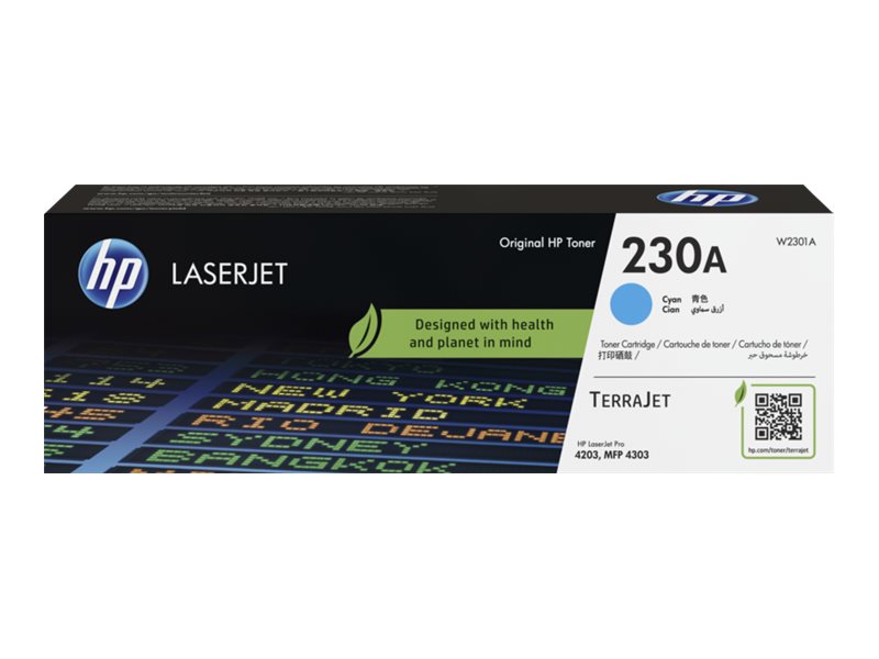 HP 230A - Cián - original - LaserJet - cartucho de tóner (W2301A) - para Color LaserJet Pro MFP 4301, MFP 4303