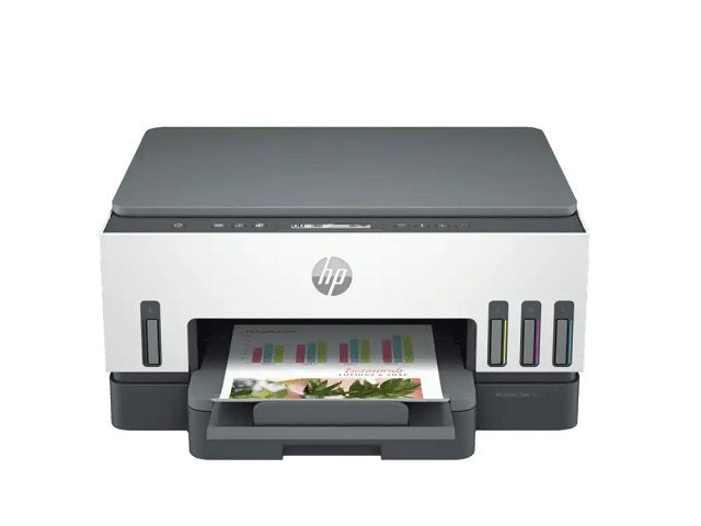 HP Smart Tank 720 All-in-One - Impresora multifunción - color - chorro de tinta - rellenable - Letter A (216 x 279 mm)/A4 (210 x 297 mm) (original) - A4/Legal (material) - hasta 13 ppm (copiando) - hasta 15 ppm (impresión) - 250 hojas - USB 2.0, Wi-Fi(ac)