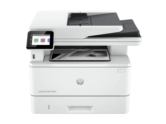 HP LaserJet Pro MFP 4103dw - Impresora multifunción - B/N - laser - Legal (216 x 356 mm) (original) - A4/Legal (material) - hasta 42 ppm (copiando) - hasta 42 ppm (impresión) - 350 hojas - USB, host USB 2.0, Gigabit LAN, Wi-Fi(n)-1