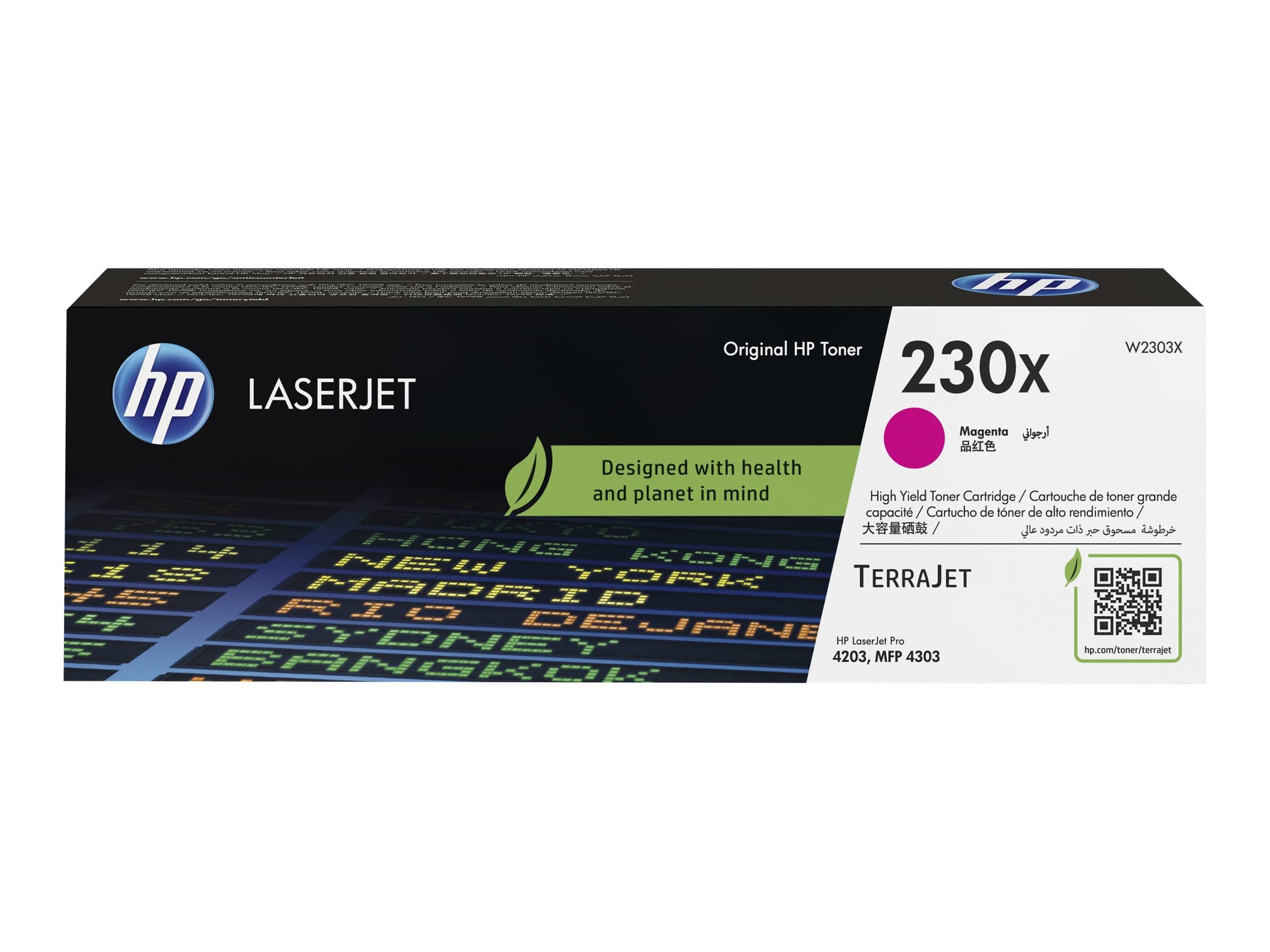 HP 230X - Magenta - original - LaserJet - cartucho de tóner (W2303X) - para Color LaserJet Pro 4201, 4202, 4203, MFP 4301, MFP 4302, MFP 4303-1