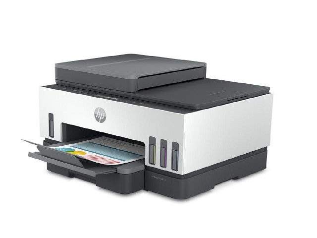 HP Smart Tank 750 All-in-One - Impresora multifunción - color - chorro de tinta - rellenable - Letter A (216 x 279 mm)/A4 (210 x 297 mm) (original) - A4/Legal (material) - hasta 13 ppm (copiando) - hasta 15 ppm (impresión) - 250 hojas - USB 2.0, LAN, Wi-F-3