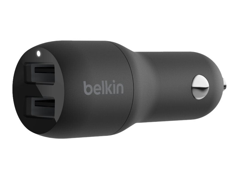 Belkin Dual Charger - Adaptador de corriente para el coche - 24 vatios - 4.8 A - 2 conectores de salida (USB) - negro-4