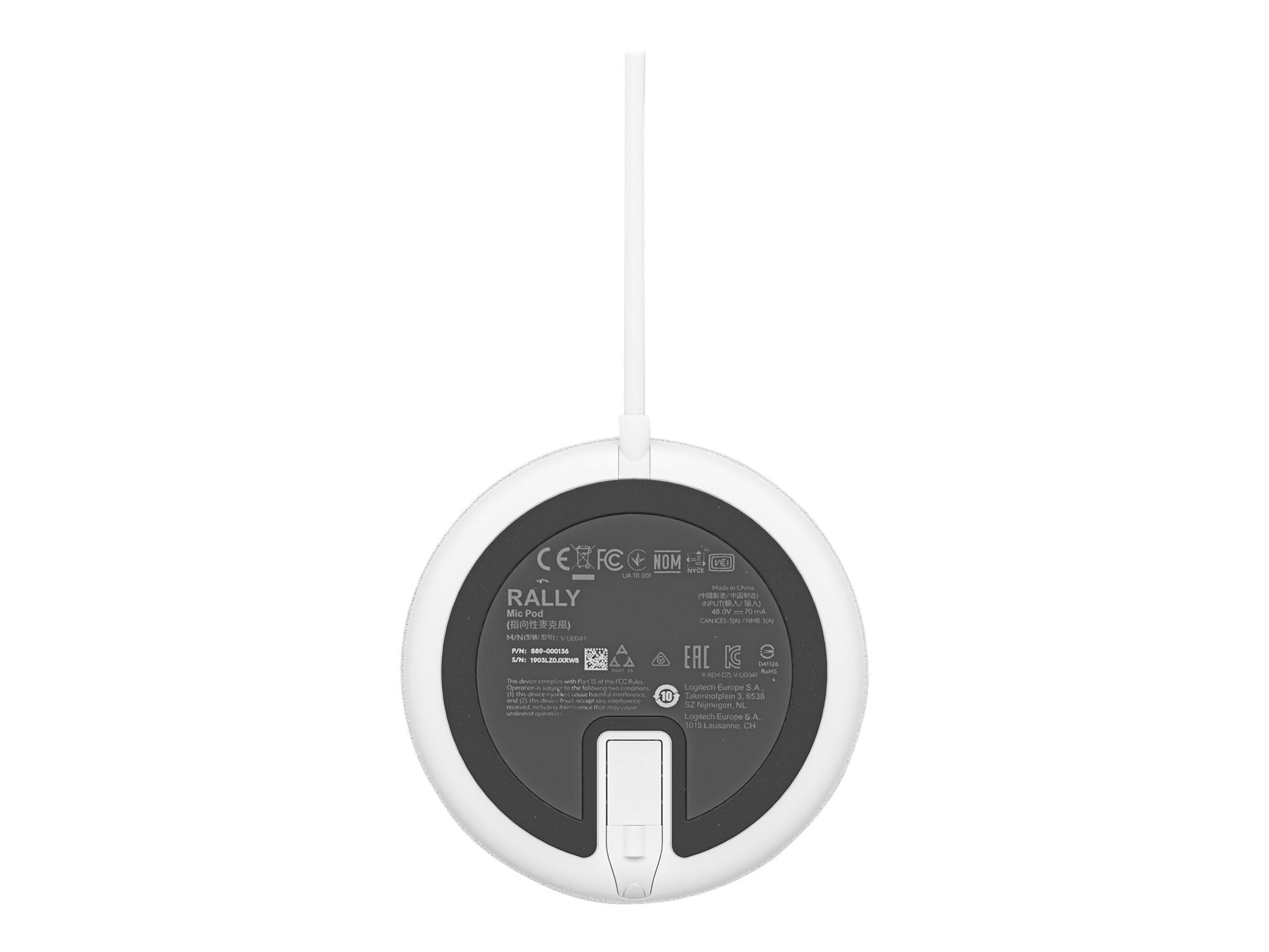 Logitech Rally Mic Pod - Micrófono - blanco - Certificado por Skype, Certificado por Zoom, Cisco Webex Certified - para Rally Bar, Plus; Room Solution Large-16