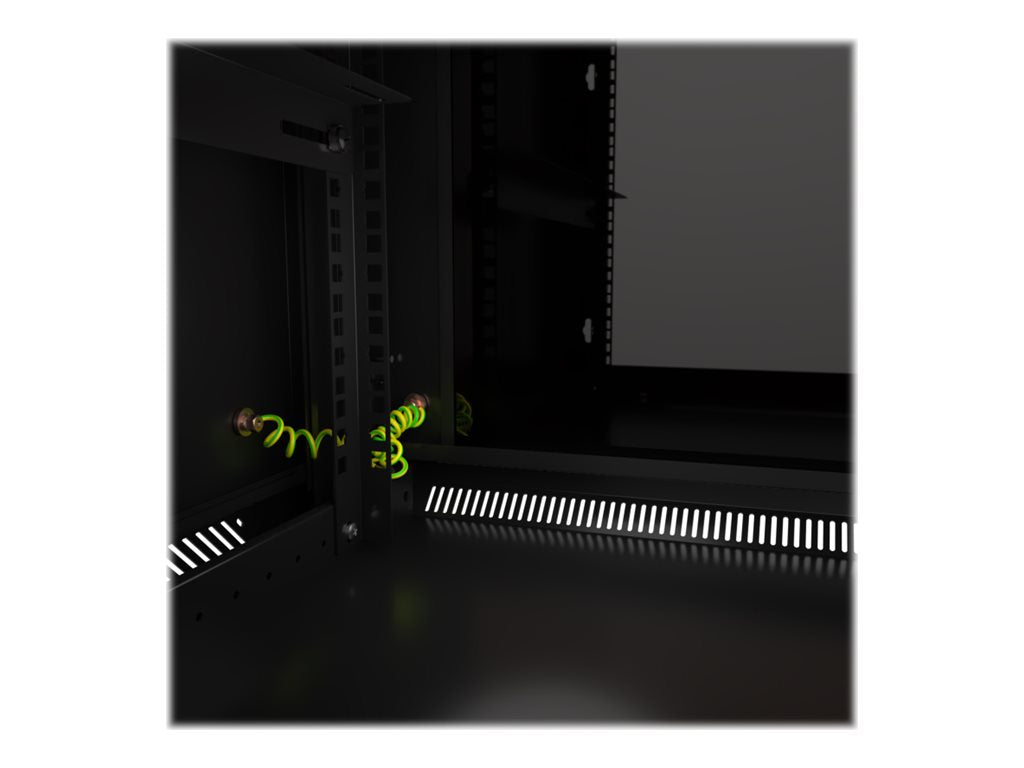 Nexxt Solutions - Rack armario - instalable en pared - RAL 9005, negro barniz - 6U - 19"-4