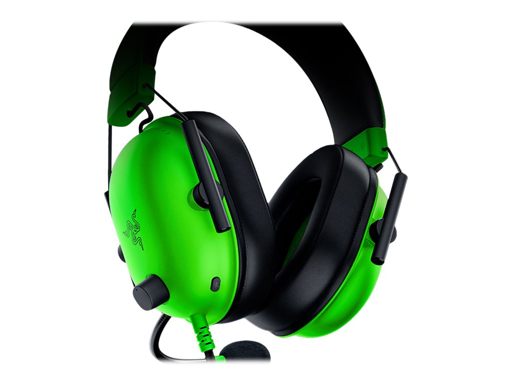 Razer BlackShark V2 X - Auricular - tamaño completo - cableado - conector de 3,5 mm - aislamiento de ruido - verde razer-7