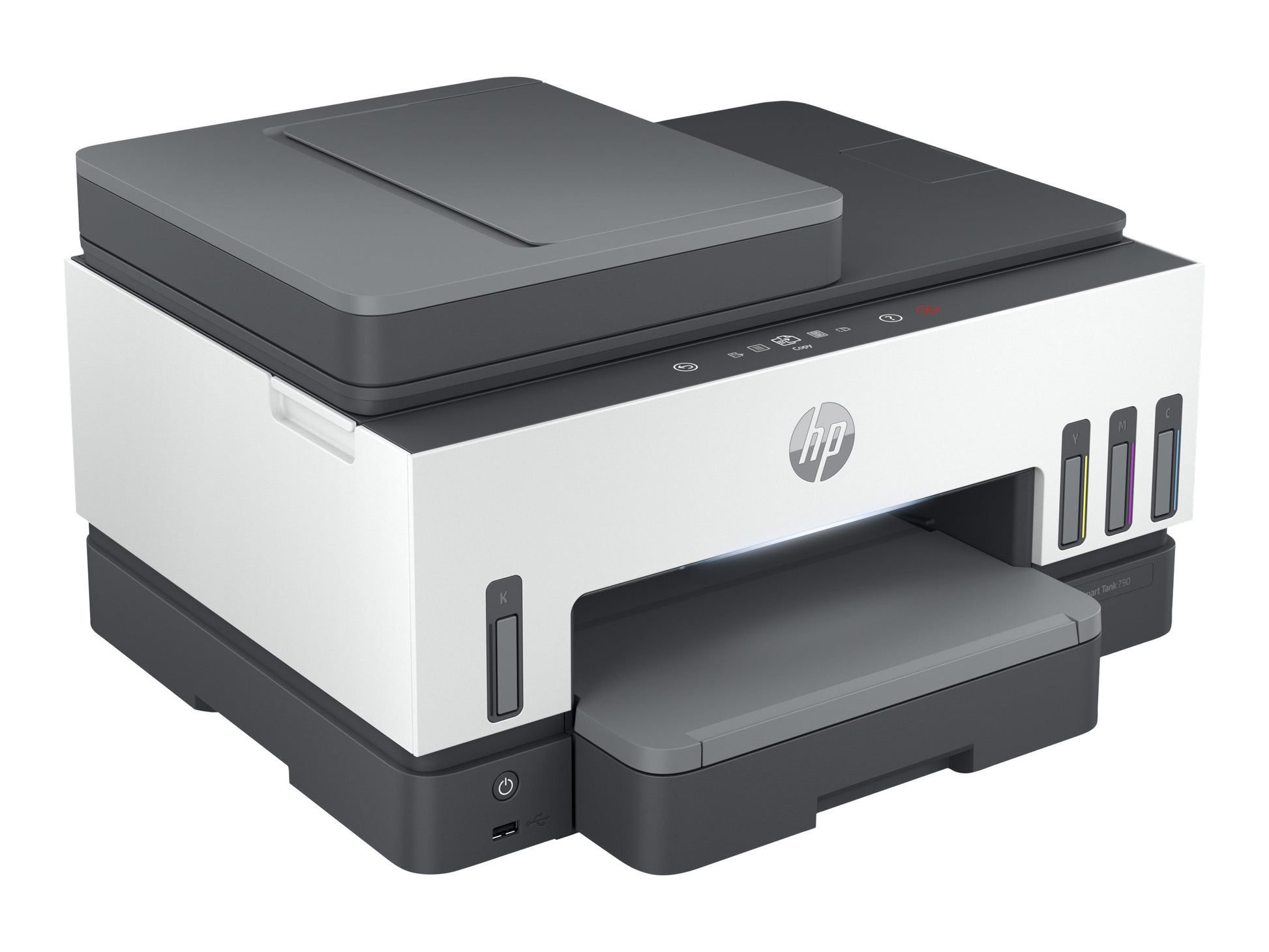 HP Smart Tank 790 All-in-One - Impresora multifunción - color - chorro de tinta - rellenable - Letter A (216 x 279 mm)/A4 (210 x 297 mm) (original) - A4/Legal (material) - hasta 13 ppm (copiando) - hasta 15 ppm (impresión) - 250 hojas - 33.6 Kbps - USB 2.-2
