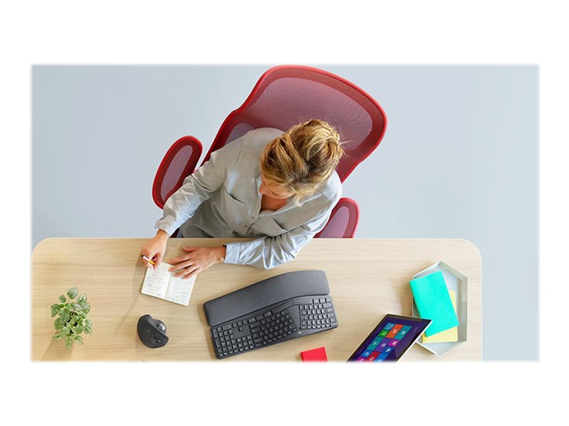 Logitech ERGO K860 - Teclado - inalámbrico - 2.4 GHz, Bluetooth 5.0 - grafito-2