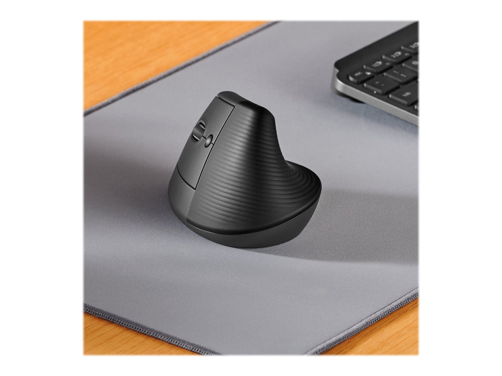 Logitech Lift Left Vertical Ergonomic Mouse - Ratón vertical - ergonómico - zurdo - 6 botones - inalámbrico - 2.4 GHz, Bluetooth - receptor de USB Logitech Logi Bolt - grafito