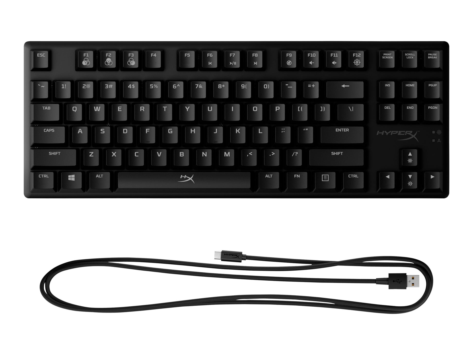 HyperX Alloy Origins Core - Teclado - retroiluminación - USB-C - QWERTY - EE. UU. - interruptor: HyperX Red - negro-6
