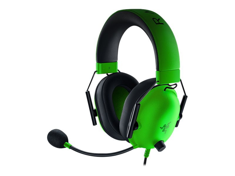 Razer BlackShark V2 X - Auricular - tamaño completo - cableado - conector de 3,5 mm - aislamiento de ruido - verde razer-6