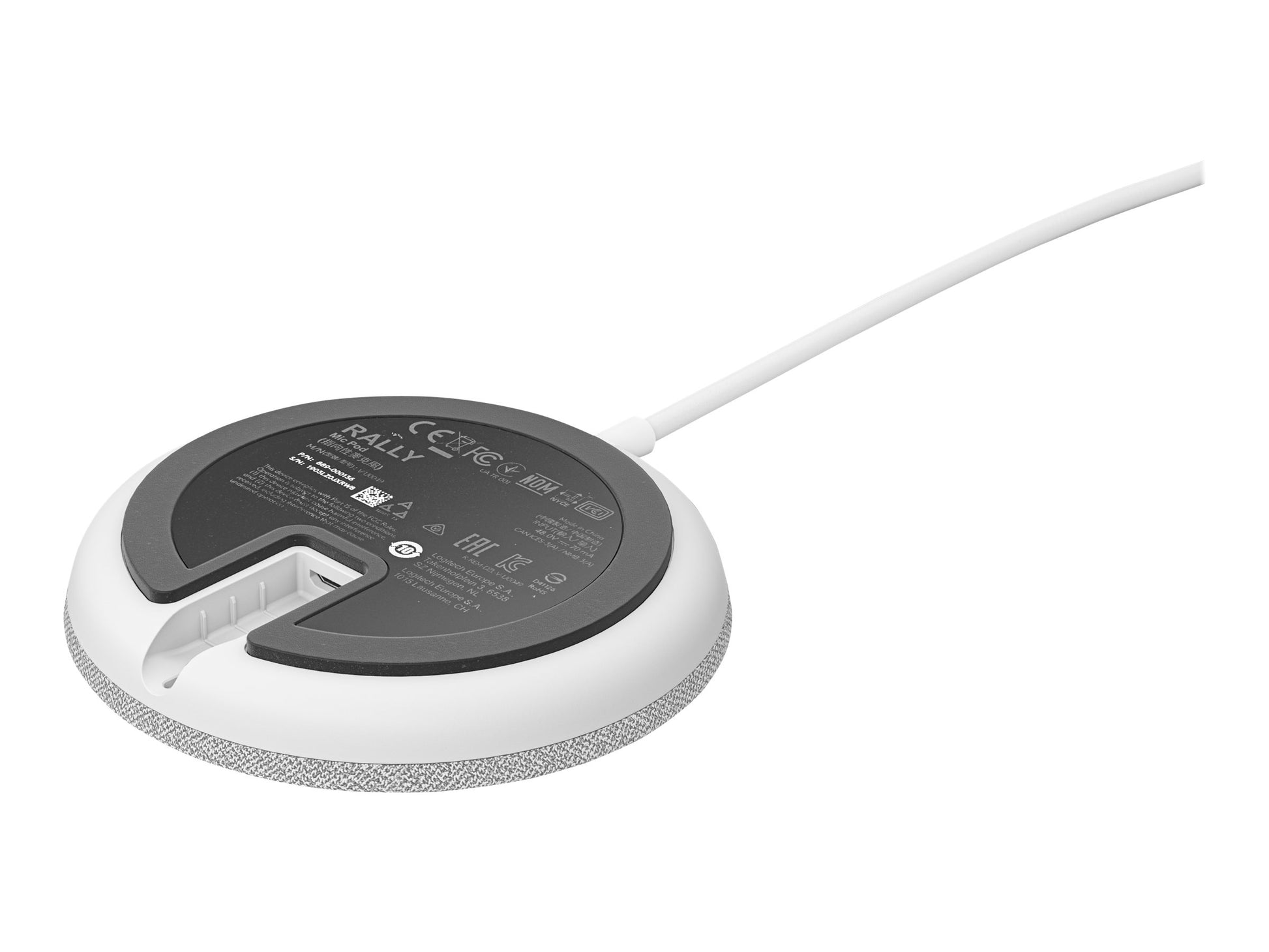 Logitech Rally Mic Pod - Micrófono - blanco - Certificado por Skype, Certificado por Zoom, Cisco Webex Certified - para Rally Bar, Plus; Room Solution Large-14