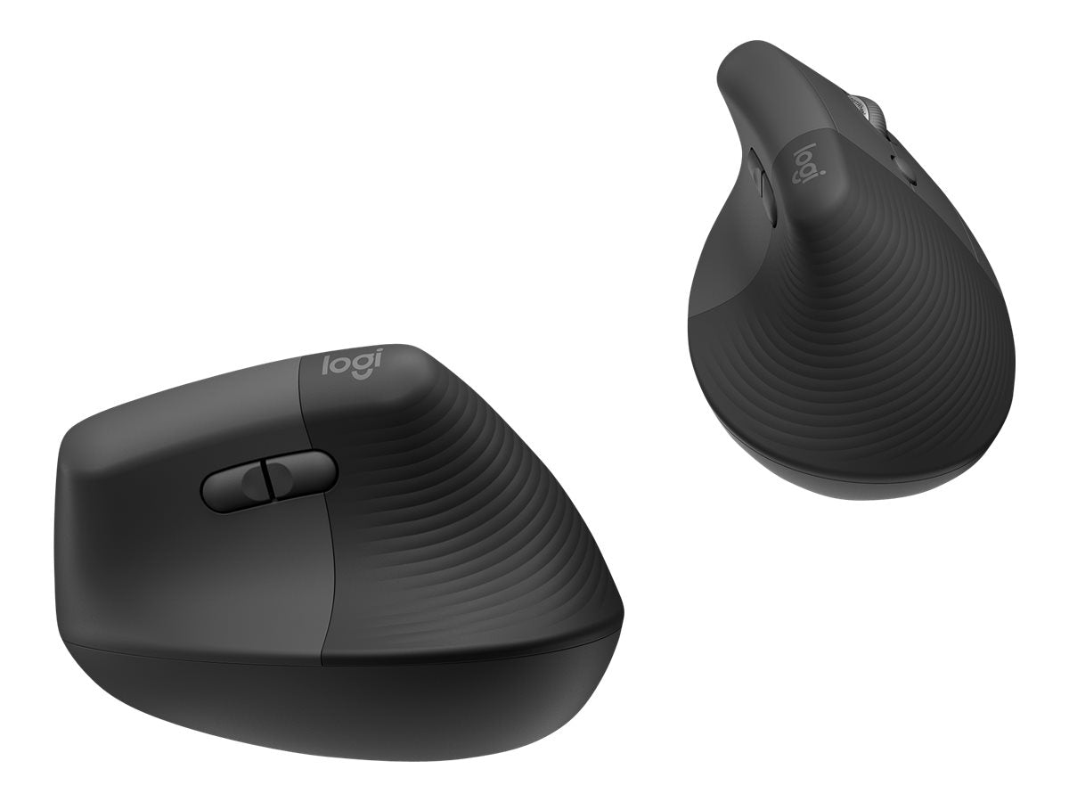 Logitech Lift Vertical Ergonomic Mouse - Ratón vertical - ergonómico - 6 botones - inalámbrico - 2.4 GHz, Bluetooth - receptor de USB Logitech Logi Bolt - grafito-13