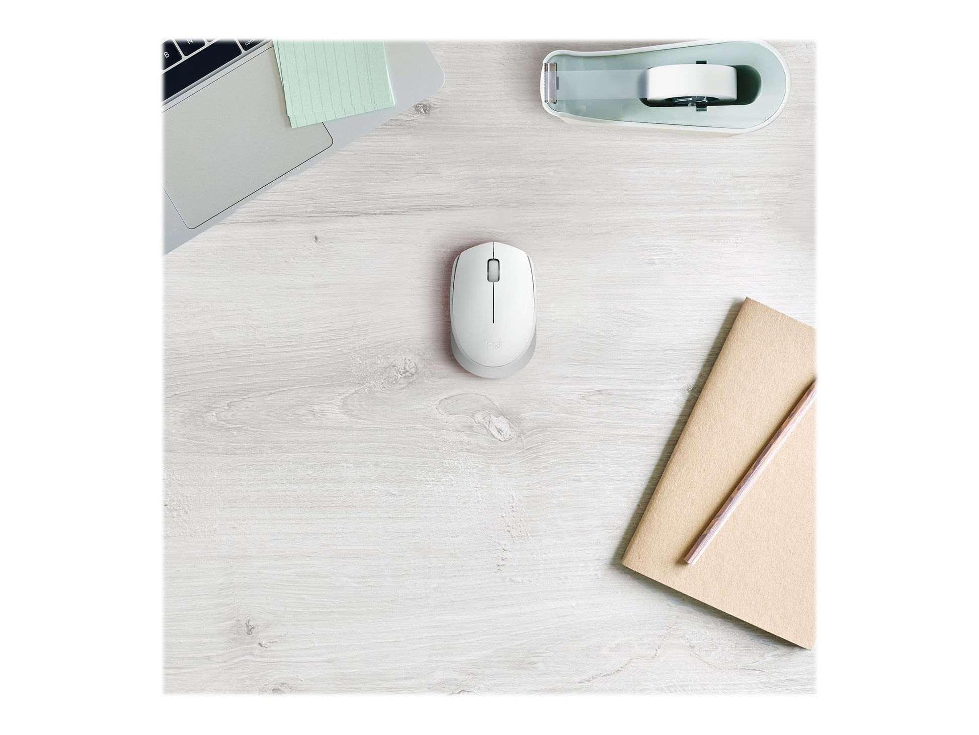 Logitech M170 Wireless Mouse, Ambidextrous, Off-white - Ratón - diestro y zurdo - óptico - 3 botones - inalámbrico - 2.4 GHz - receptor inalámbrico USB - blanco hueso-14