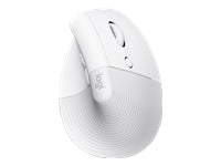 Logitech Lift Vertical Ergonomic Mouse - Ratón vertical - ergonómico - 6 botones - inalámbrico - 2.4 GHz, Bluetooth - receptor de USB Logitech Logi Bolt - blanco hueso-6