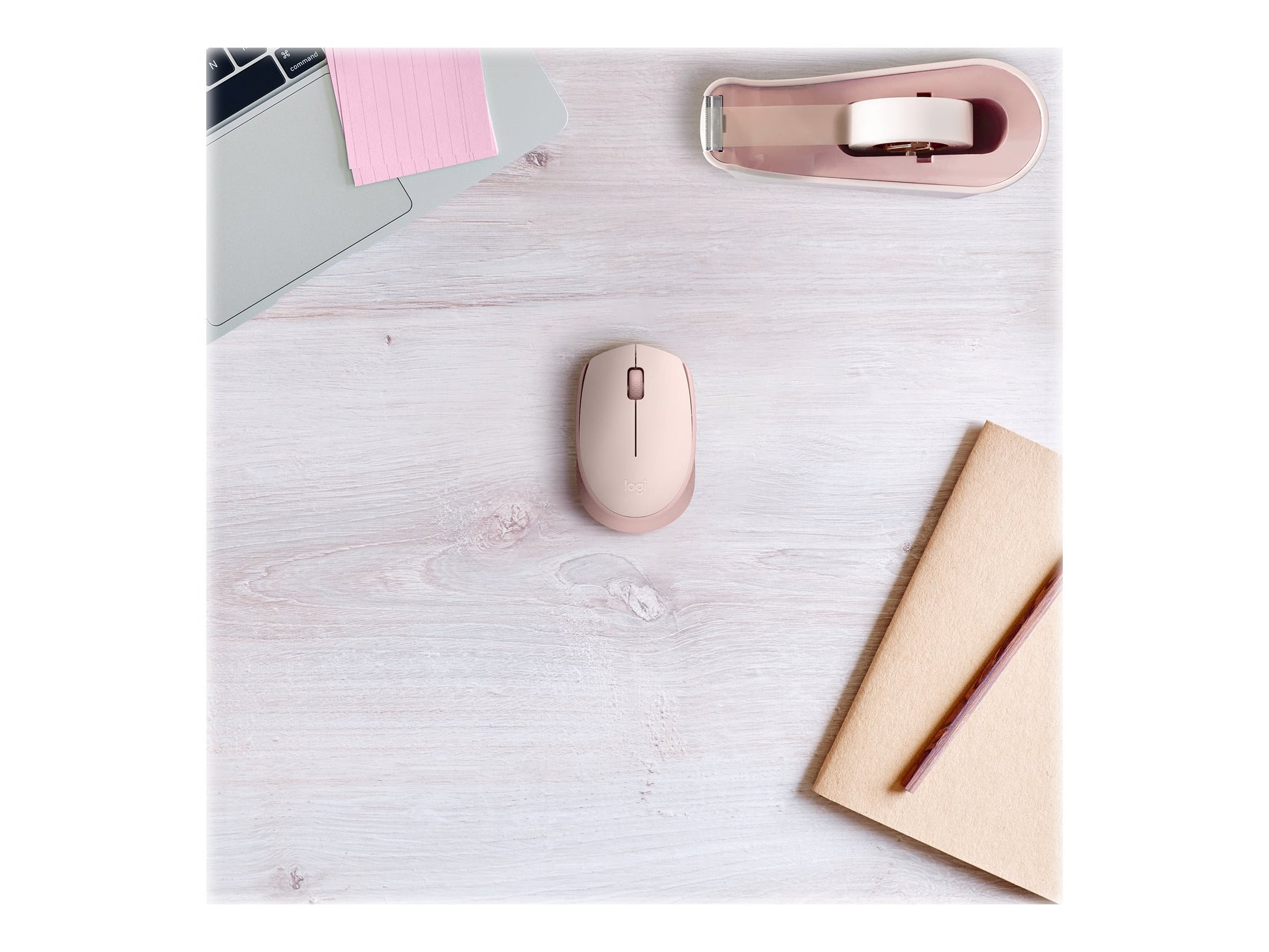 Logitech M170 Wireless Mouse, Ambidextrous, Rose - Ratón - diestro y zurdo - óptico - 3 botones - inalámbrico - 2.4 GHz - receptor inalámbrico USB - rosa-7