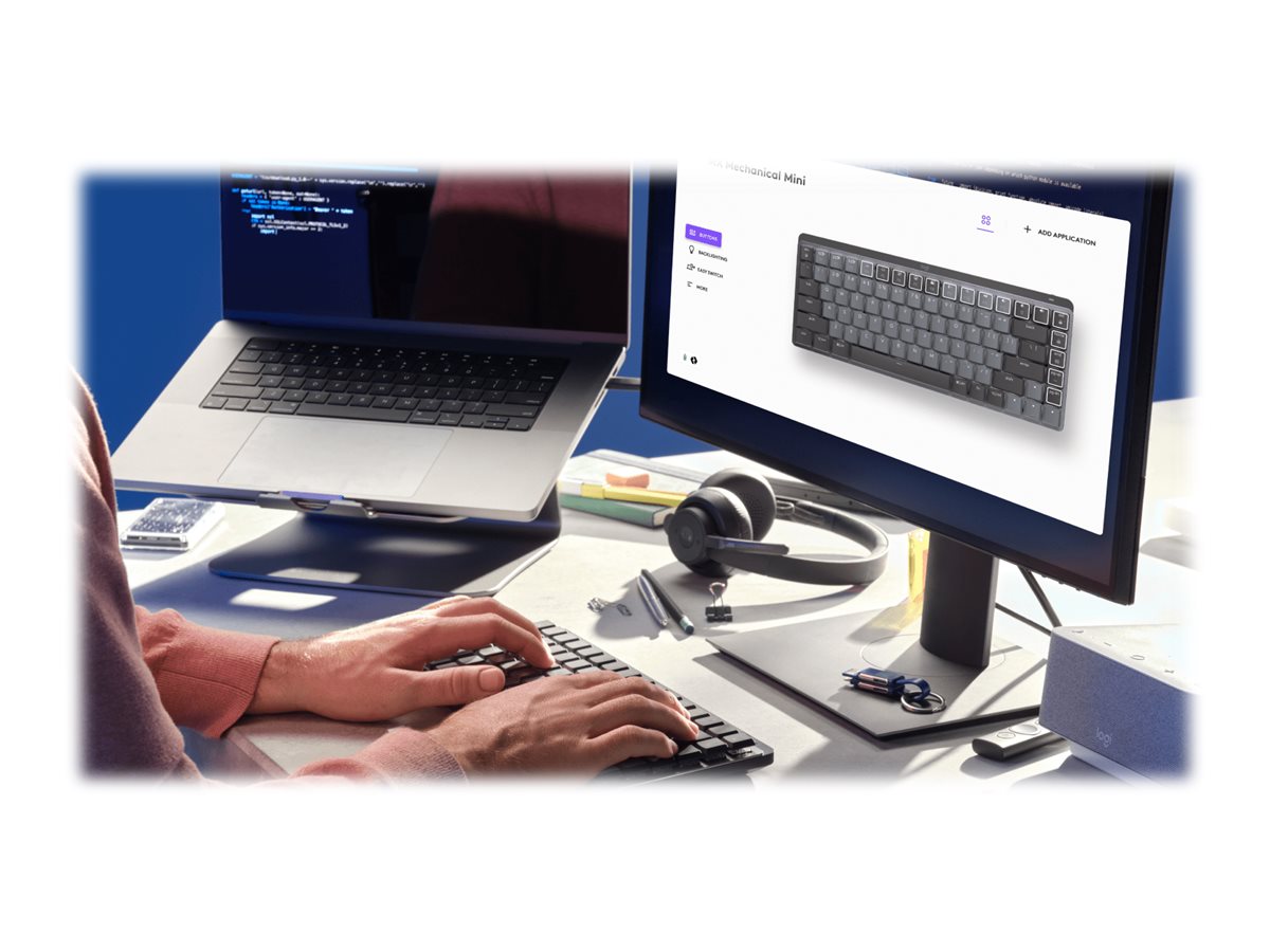 Logitech Master Series MX Mechanical Mini - Teclado - retroiluminación - inalámbrico - Bluetooth LE - QWERTY - español - interruptor: táctil silencioso - grafito-4