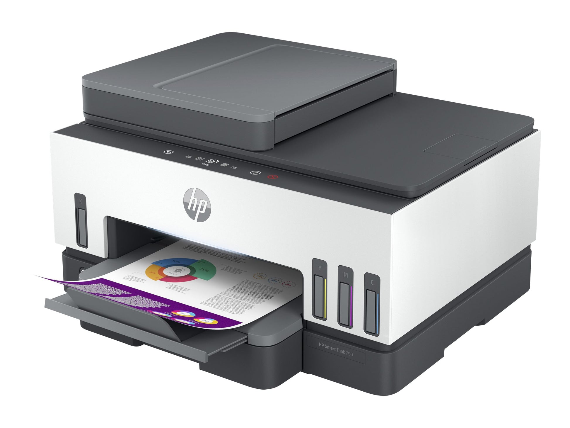 HP Smart Tank 790 All-in-One - Impresora multifunción - color - chorro de tinta - rellenable - Letter A (216 x 279 mm)/A4 (210 x 297 mm) (original) - A4/Legal (material) - hasta 13 ppm (copiando) - hasta 15 ppm (impresión) - 250 hojas - 33.6 Kbps - USB 2.-10
