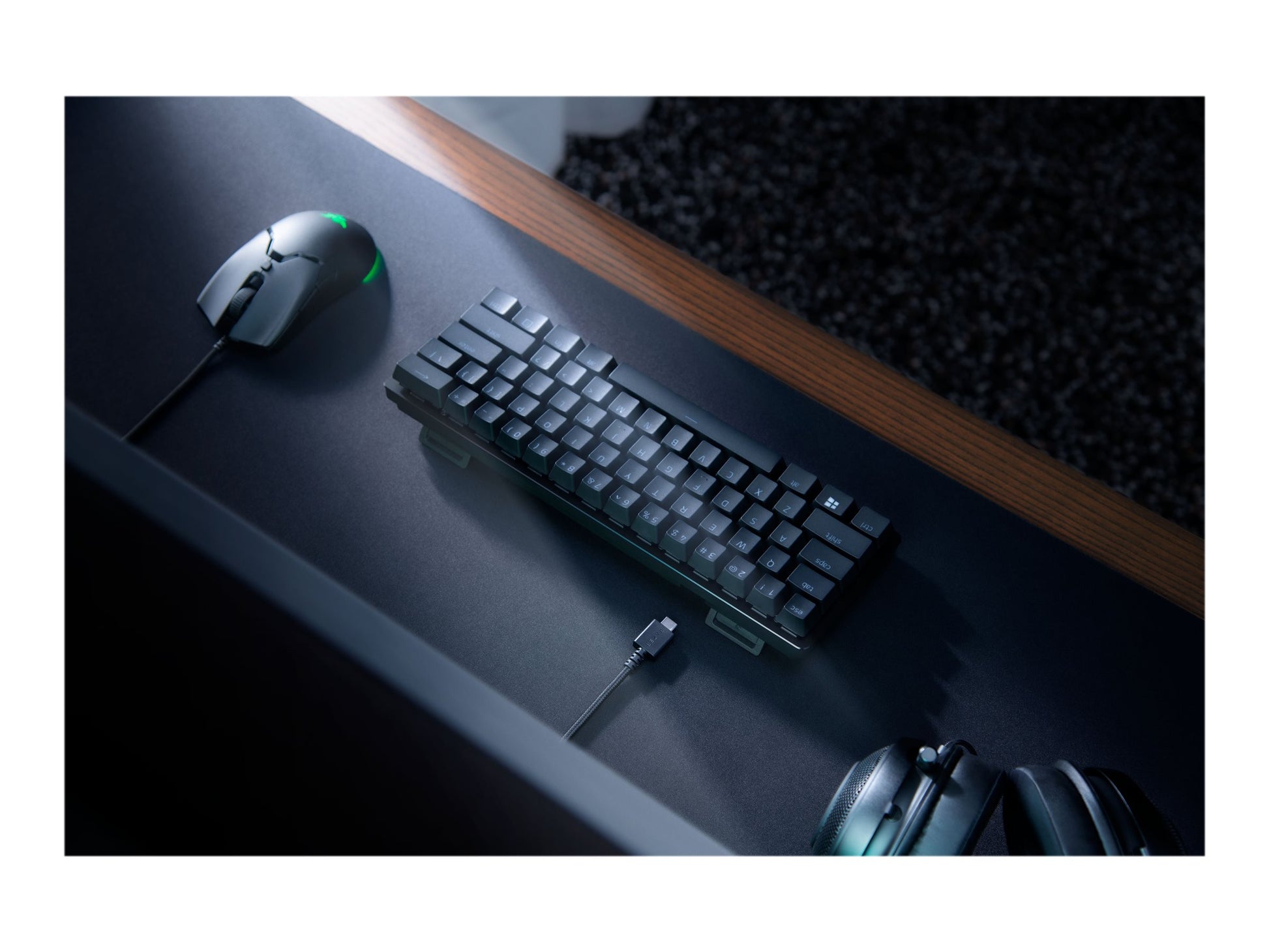 Razer Huntsman Mini - Teclado - retroiluminación - USB - QWERTY - EE. UU. - interruptor: Razer Clicky Optical Purple - negro-4
