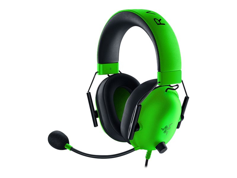 Razer BlackShark V2 X - Auricular - tamaño completo - cableado - conector de 3,5 mm - aislamiento de ruido - verde razer-20
