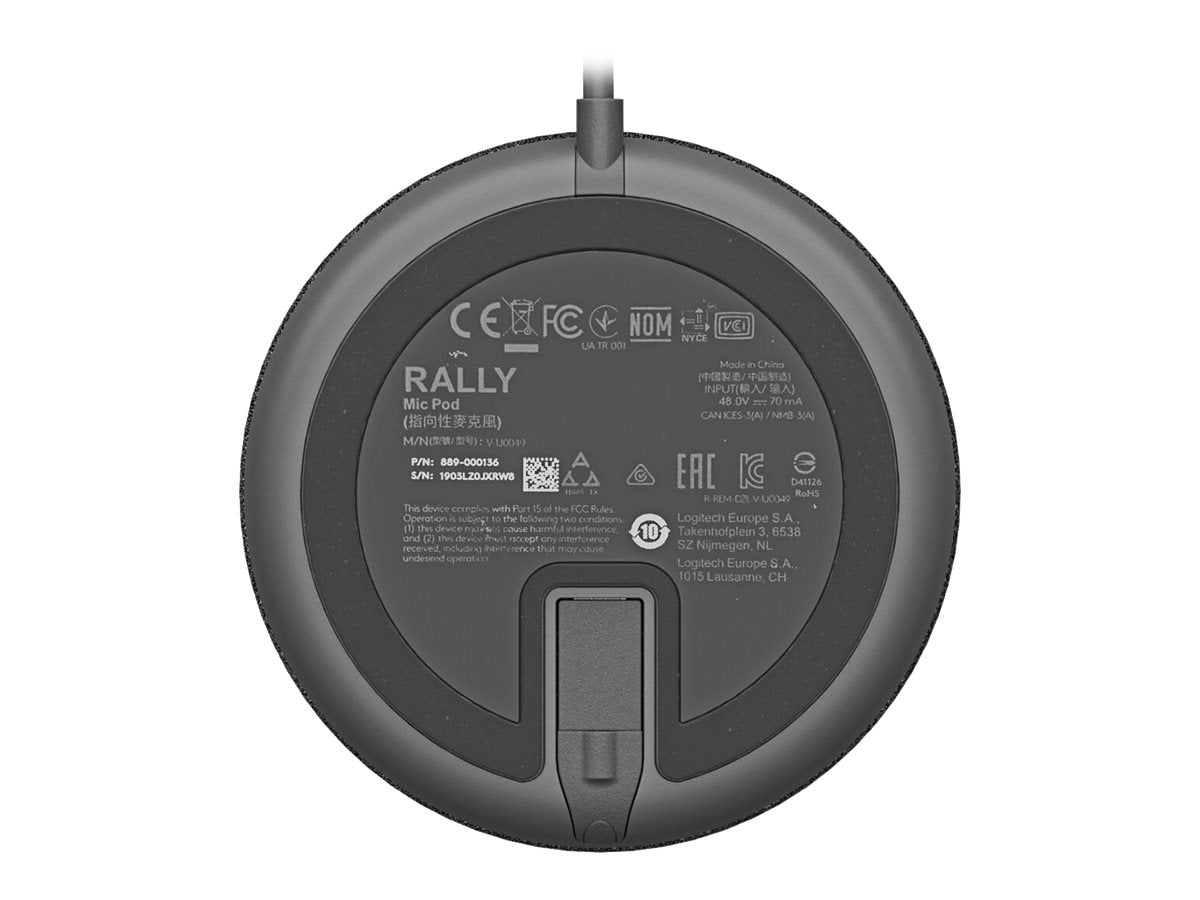 Logitech Rally Mic Pod - Micrófono - para Rally, Rally Plus, Rally Bar, Rally Bar Mini-2