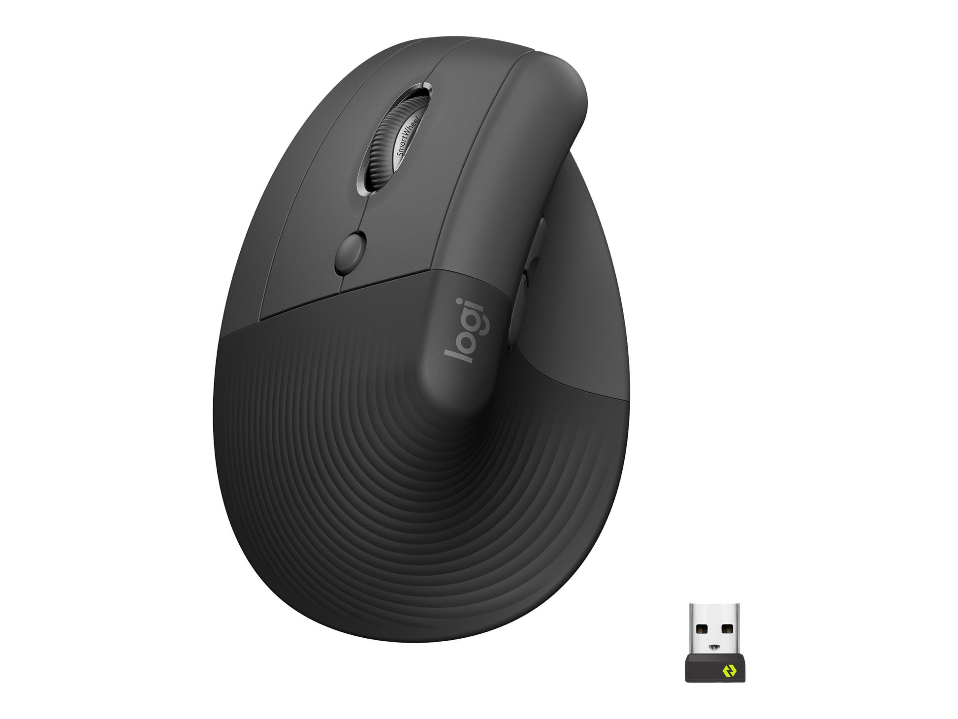 Logitech Lift Left Vertical Ergonomic Mouse - Ratón vertical - ergonómico - zurdo - 6 botones - inalámbrico - 2.4 GHz, Bluetooth - receptor de USB Logitech Logi Bolt - grafito-19