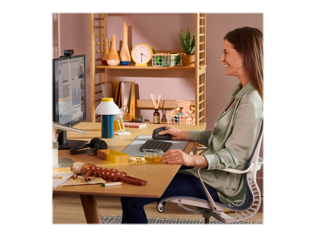 Logitech Lift Vertical Ergonomic Mouse - Ratón vertical - ergonómico - 6 botones - inalámbrico - 2.4 GHz, Bluetooth - receptor de USB Logitech Logi Bolt - grafito-16