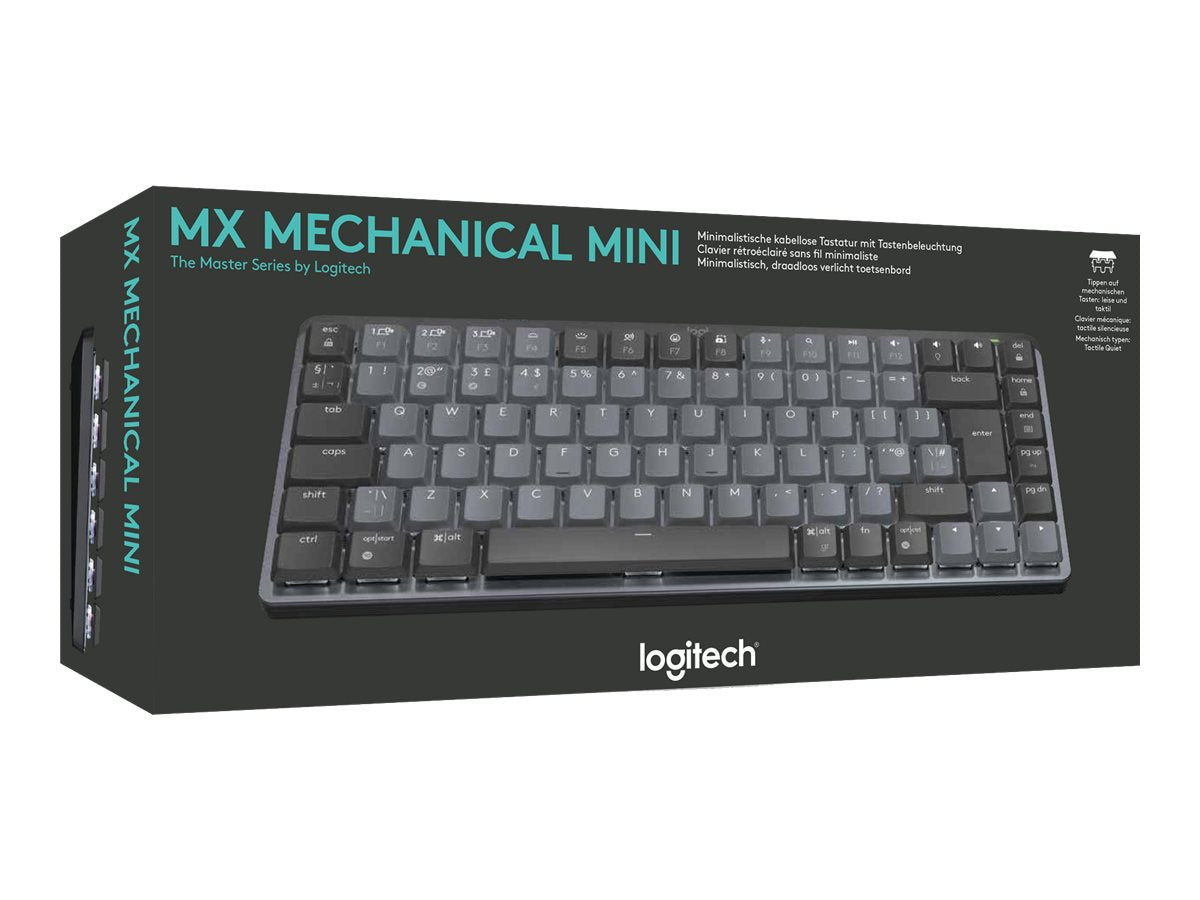 Logitech Master Series MX Mechanical Mini - Teclado - retroiluminación - inalámbrico - Bluetooth LE - QWERTY - español - interruptor: táctil silencioso - grafito-13
