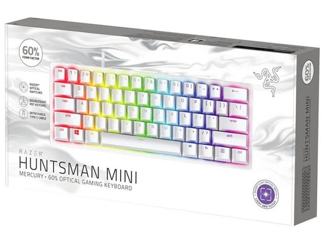 Razer Huntsman Mini - Teclado - retroiluminación - USB - EE. UU. - interruptor: Razer Linear Optical - mercurio-6