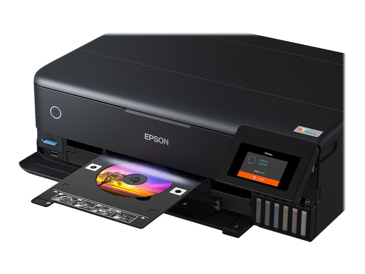 Epson EcoTank L8180 - Impresora multifunción - color - chorro de tinta - A3 (material) - hasta 16 ppm (impresión) - 100 hojas - USB 2.0, LAN, Wi-Fi(n)-10
