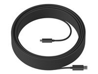 Logitech Strong - Cable USB - USB Tipo A (M) a 24 pin USB-C (M) - USB 3.1 - 10 m - plenum, Active Optical Cable (AOC) - para Room Solution Huddle, Large-3