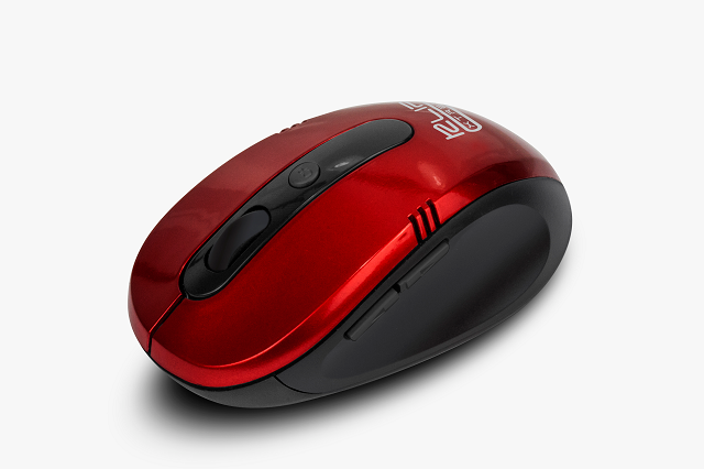 Klip Xtreme KMW-330 Vector - Ratón - ergonómico - óptico - 6 botones - inalámbrico - 2.4 GHz - receptor inalámbrico USB - rojo-8