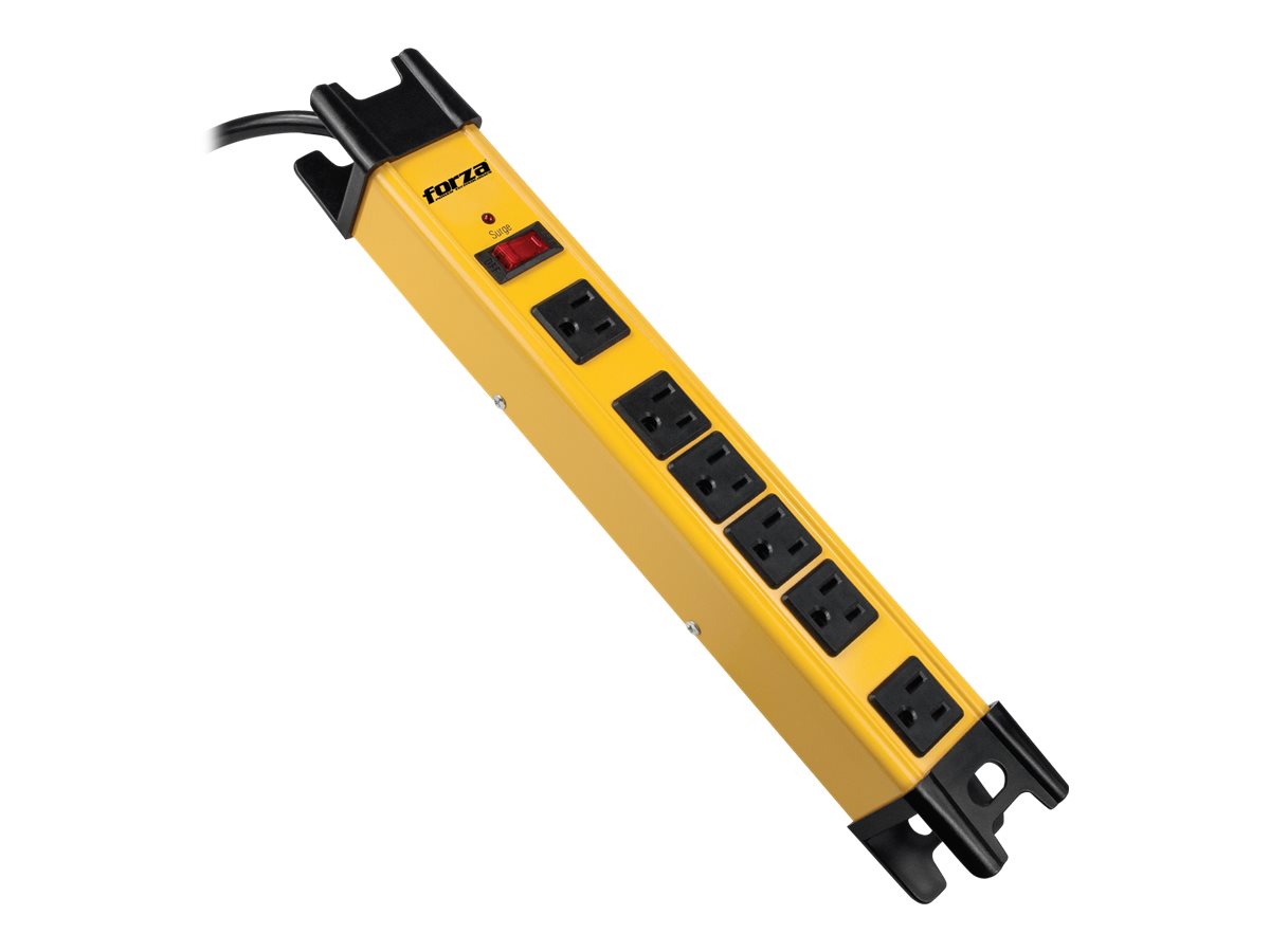 Forza FSP Series FSP-806 - Protector contra sobretensiones - CA 125 V - 1875 vatios - conectores de salida: 6 - 91 cm cable - amarillo-3