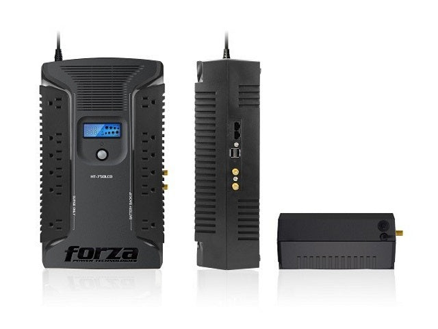 Forza - UPS - Línea interactiva - 450 vatios - 750 VA - AC 110/120 V - 12 NEMA 2 USB-3