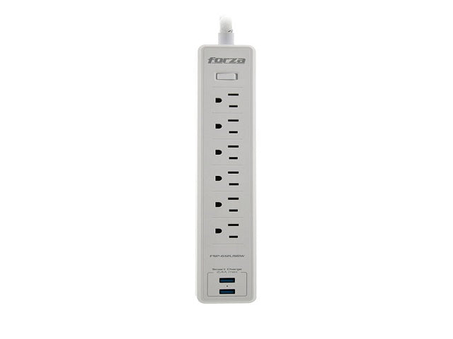 Forza - Surge protector - AC 110/220 V - 5 Tomas de Corriente - UNV NEMA 2USB 5ft WH-3