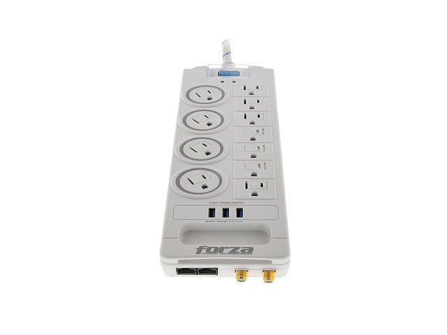 Forza - Surge protector - AC 110/220 V - 11 Tomas de Corriente - NEMA 3USB 5ft WH-3