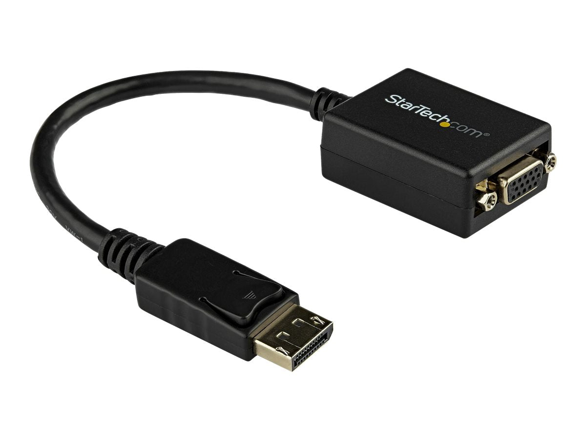 StarTech.com Adaptador Conversor de Vídeo DisplayPort DP a VGA - Cable Convertidor Activo - Hembra VGA - Macho DP - Hasta 1920x1200 - Adaptador de pantalla - DisplayPort (M) a HD-15 (VGA) (H) - 27.94 cm - trabado - negro - para P/N: DK30C2DAGPD, MST14DP12-9
