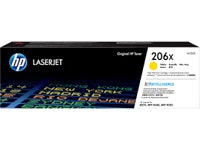 HP 206X - Alto rendimiento - amarillo - original - LaserJet - cartucho de tóner (W2112X) - para Color LaserJet Pro M255, M283, MFP M282, MFP M283-4