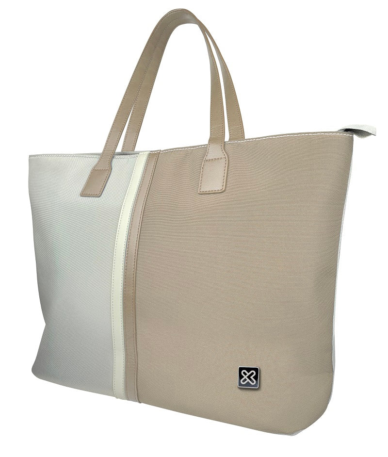 Klip Xtreme - Notebook carrying case and handbag - 15.6" - 1200D polyester - Beige/White - Ladies Bag-1
