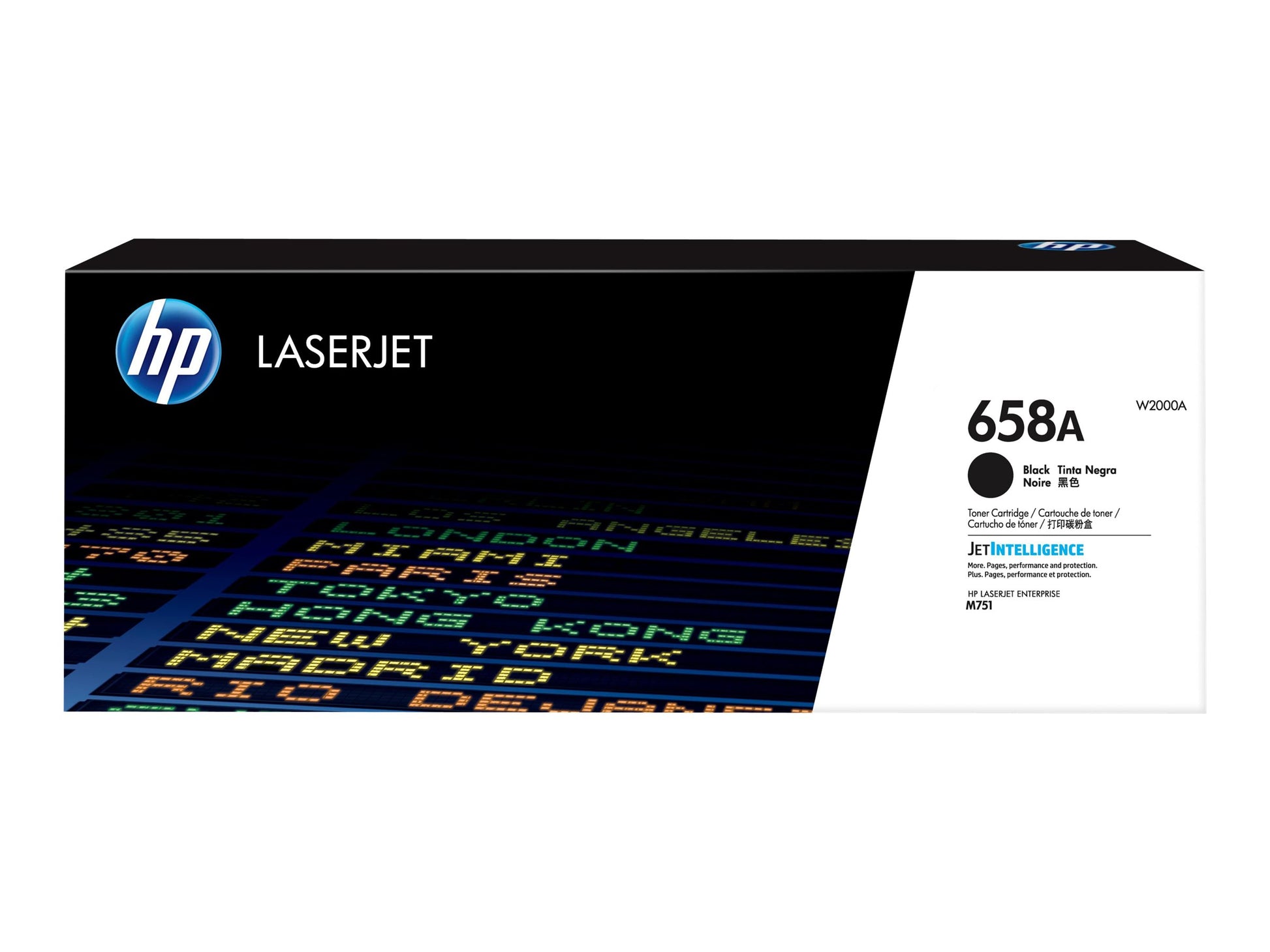 HP 658A - Negro - original - LaserJet - cartucho de tóner (W2000A) - para Color LaserJet Enterprise M751dn, M751n-9