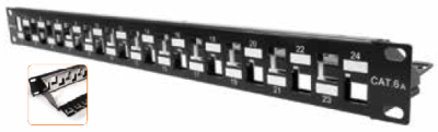 Nexxt - Modular Patch Panel - Cat6A - 24P for SFTP Keys Jack - Rack-6