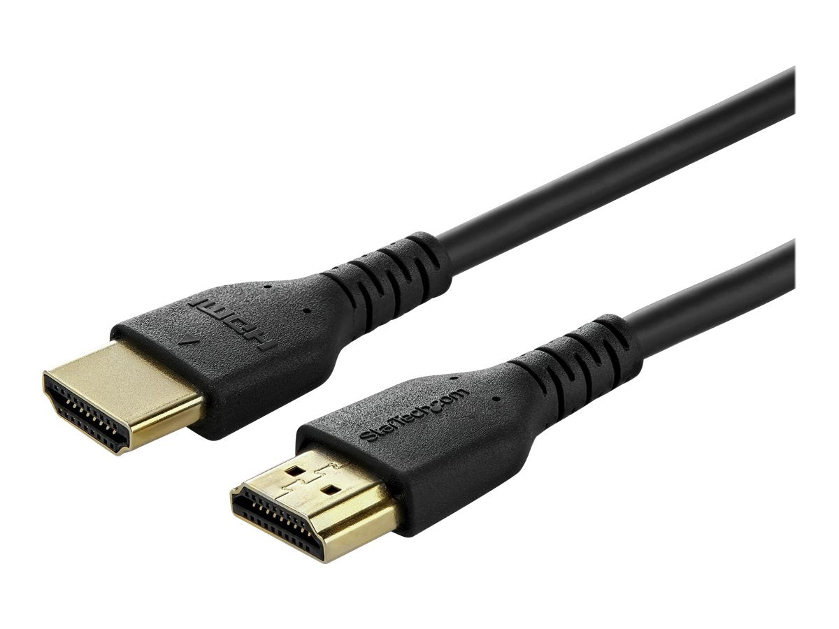 StarTech.com Cable de 2m HDMI de Alta Velocidad con Ethernet Premium - de 4K a 60Hz - de Servicio Pesado - Premium HDMI 2.0 (RDHMM2MP) - Velocidad alta Premium - cable HDMI con Ethernet - HDMI macho a HDMI macho - 2 m - negro - para P/N: TB3DKM2HDL-10