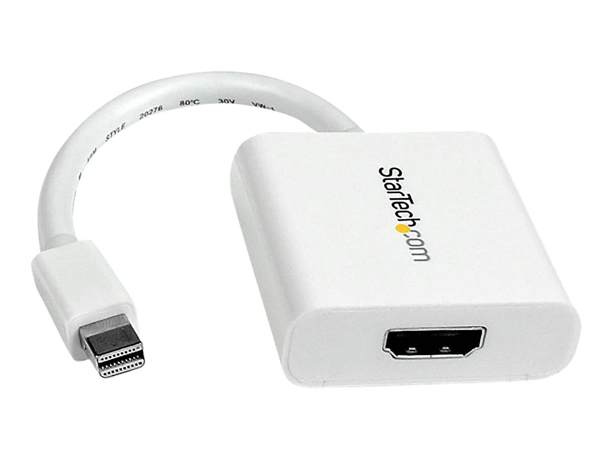 StarTech.com Adaptador de Vídeo Mini DisplayPort a HDMI - Cable Conversor - Hembra HDMI - Macho Mini DP - 1920x1200 - Pasivo - Blanco - Adaptador de vídeo - Mini DisplayPort macho a HDMI hembra - 17 cm - blanco-1