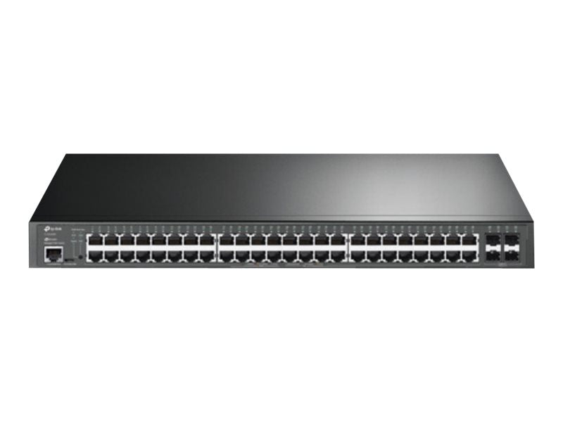TP-Link JetStream TL-SG3452P V1 - Conmutador - Gestionado - 48 x 10/100/1000 (PoE+) + 4 x Gigabit SFP - montaje en rack - PoE+ (384 W)