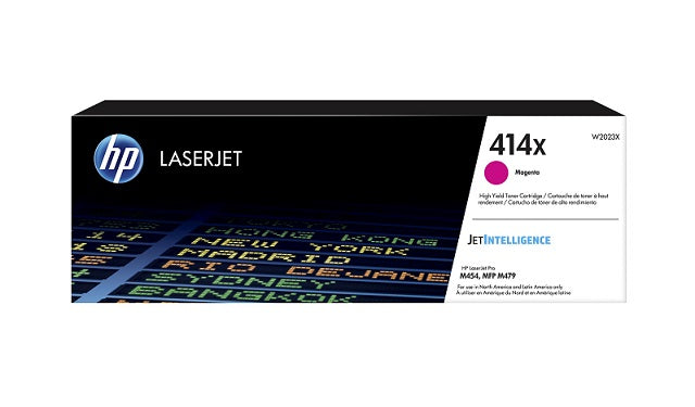 HP 414X - Alto rendimiento - magenta - original - LaserJet - cartucho de tóner (W2023X) - para Color LaserJet Enterprise M455, MFP M480; Color LaserJet Pro M454, M479, MFP M479-1